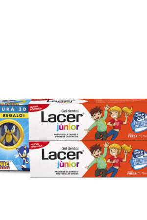 Lacer JUNIOR dental gel strawberry duo + gift 2 x 75 ml 2 u
