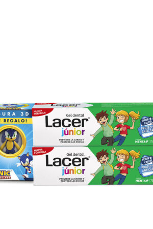 Lacer JUNIOR MINT DENTAL GEL PACK 2 x 75 ml + 3D figure