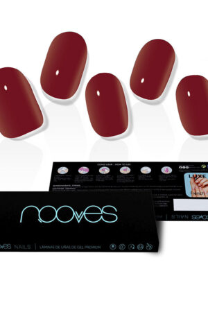 Nooves GEL NAIL FILMS midnight rain premium luxe solid #red 20 u