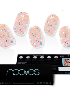 Nooves GEL NAILS peach galettes premium luxe #metallic 20 u
