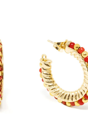 Shabama ETHIOPIA RED 3CM earrings #shiny gold 1 u