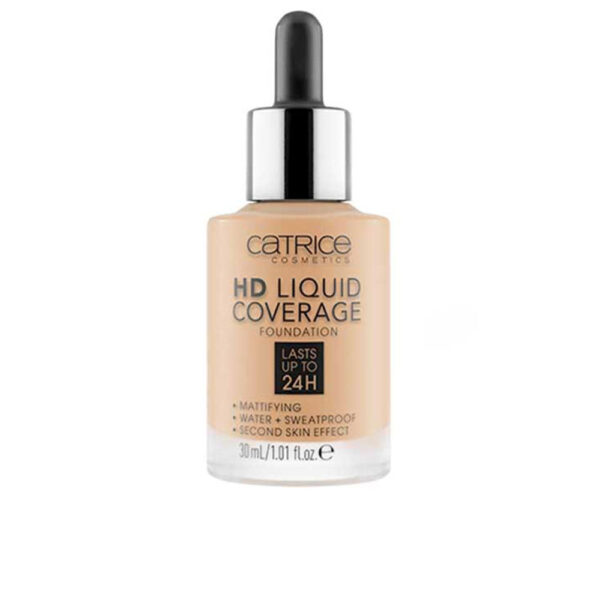 HD LIQUID COVERAGE FOUNDATION lasts up to 24h #032-Nude Beige 30 ml