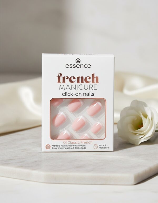 Essence FRENCH manicure click-on artificial nails #01-classic french 12 u