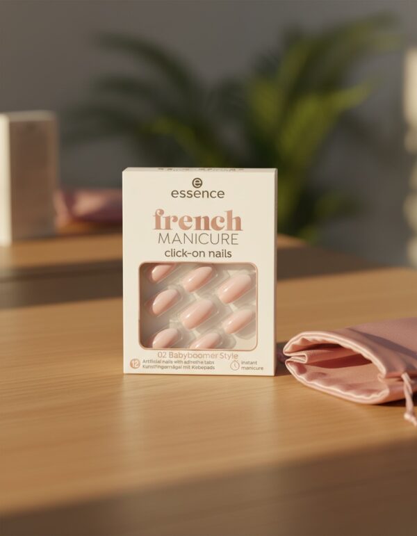 Essence FRENCH manicure click-on artificial nails #02-babyboomer style 12 u