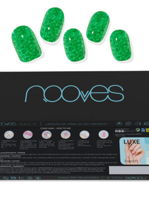 Nooves GEL NAIL SHEETS jade glitter glam #glitter green 20 u