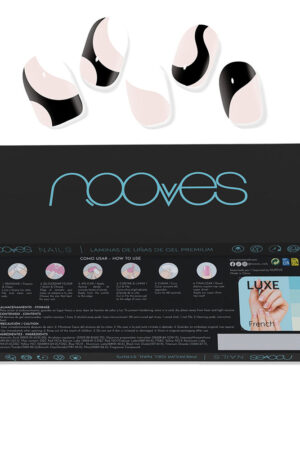 Nooves Premium Glam GEL NAIL SHEETS #white cow 20 u