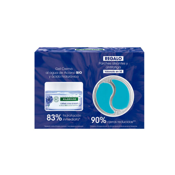 ORGANIC CORNFLOWER & HYLURONIC ACID FACE AND EYES GEL- CREAM CASE 2 pcs