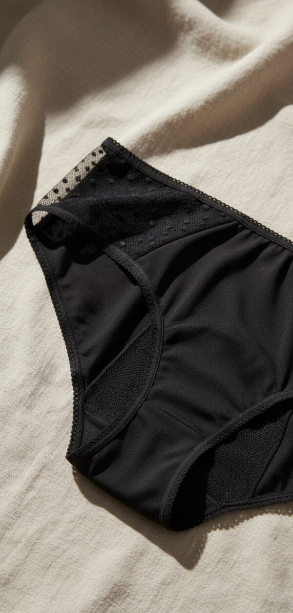 PlatanomelÓn KIWITAS CLASSIC PLUMETI menstrual panties black #M 1 u