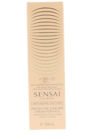Sensai SILKY BRONZE protective suncare cream for face SPF50+ 50 ml