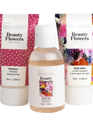 Idc institute BEAUTY FLOWERS TRAVEL BAG CASE 4 pcs