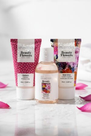 Idc institute BEAUTY FLOWERS TRAVEL BAG CASE 4 pcs