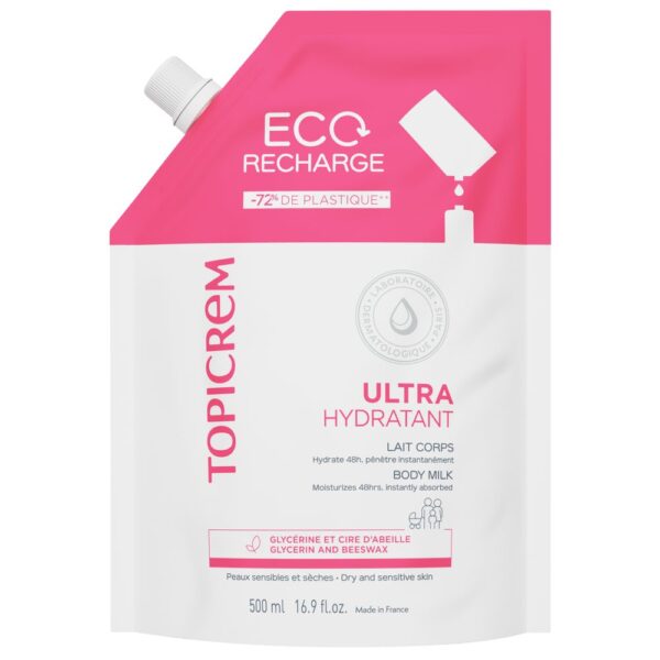 Topicrem UH ultra moisturizing body milk refill 500 ml