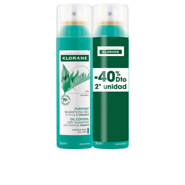 A LA ORTIGA sebum-regulating dry shampoo for oily hair pack 2 x 150 ml