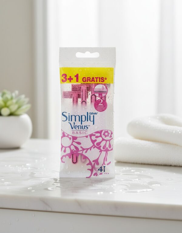 Gillette VENUS 2 SIMPLY BASIC disposable razor 4 units