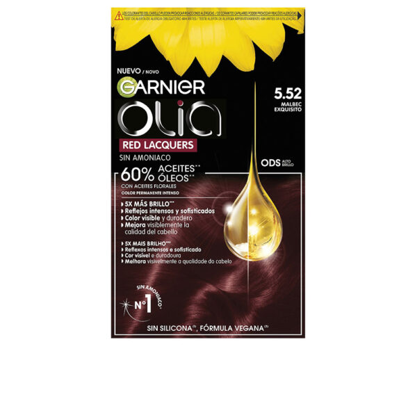 Garnier OLIA RED LACQUERS permanent color #5.52-Malbec Exquisito 3 u