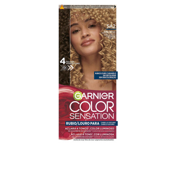 Garnier COLOR SENSATION luminous blonde dye without fading for dark hair #Louro Caramel 5 u