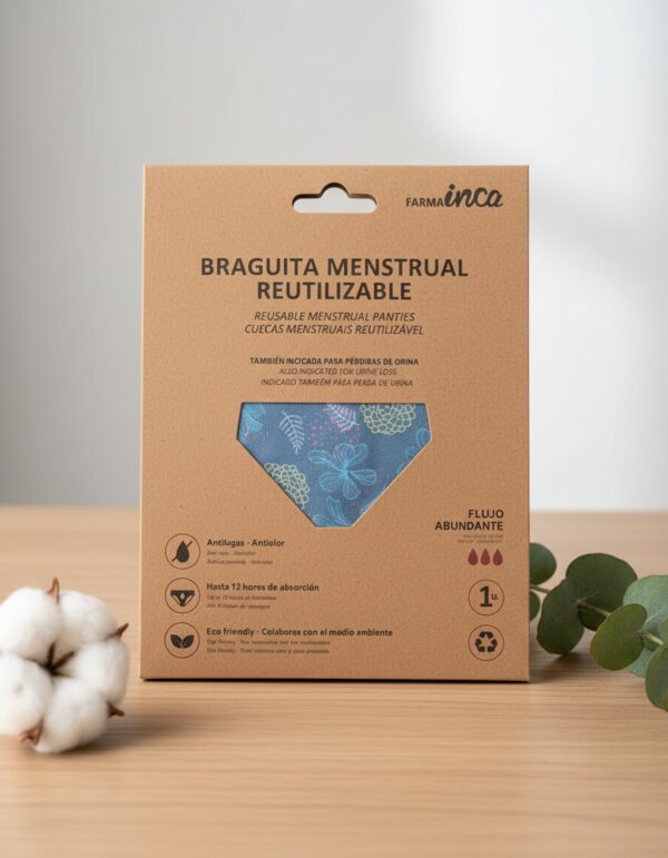 Inca MENSTRUAL PANTIES super absorption #blue size XL 1 unit