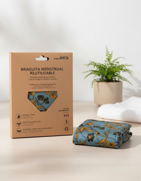 Inca MENSTRUAL PANTIES super absorption #yellow flowers size XS 1 unit