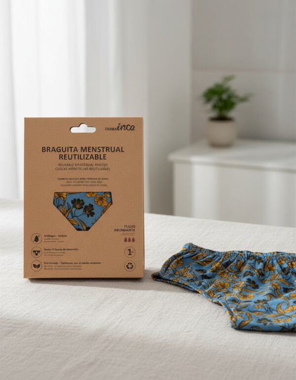 Inca MENSTRUAL PANTIES super absorption #yellow flowers size M 1 unit