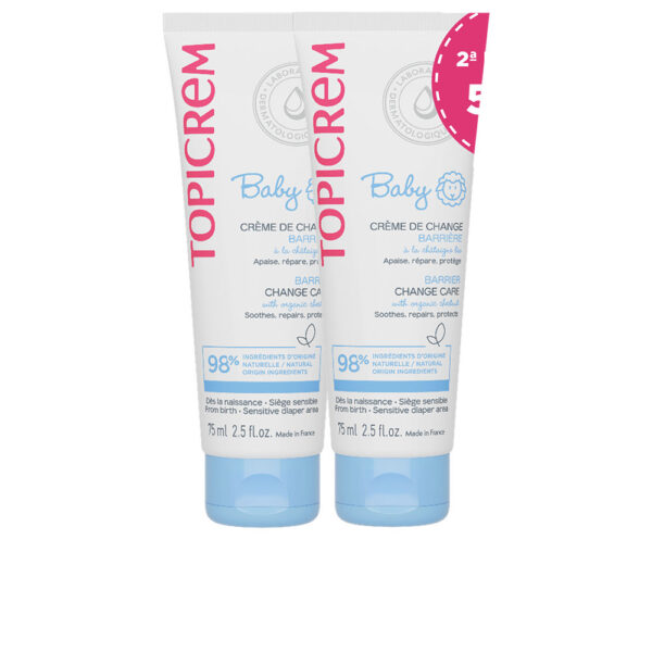 Topicrem BABY diaper changing cream barrier action pack 2 x 75 ml