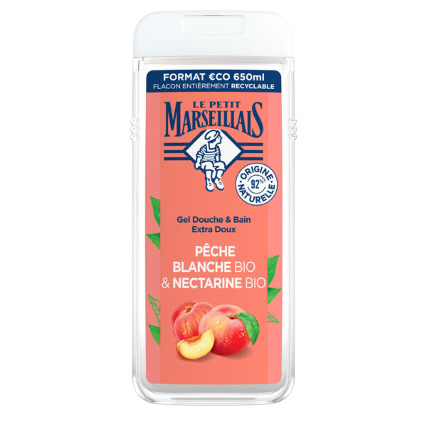 LE PETIT MARSEILLAIS peach and nectarine bath gel 650 ml