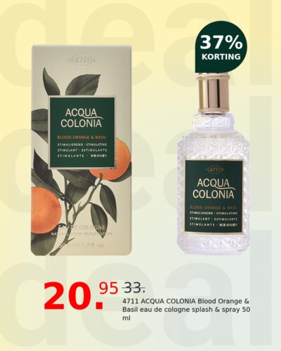 4711 ACQUA COLONIA Blood Orange & Basil eau de cologne splash & spray 50 ml
