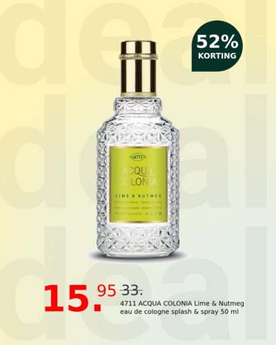 4711 ACQUA COLONIA Lime & Nutmeg eau de cologne splash & spray 50 ml