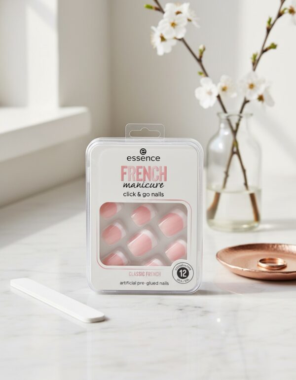 Essence FRENCH manicure click & go nails uñas artificiales #01-classic french