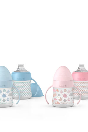 Suavinex Silicone Training Bottle Anti-Spill Handles + 4M First 150 ml