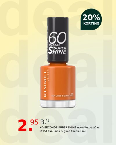 60 SECONDS SUPER SHINE esmalte de uñas #151-tan lines & good times 8 ml