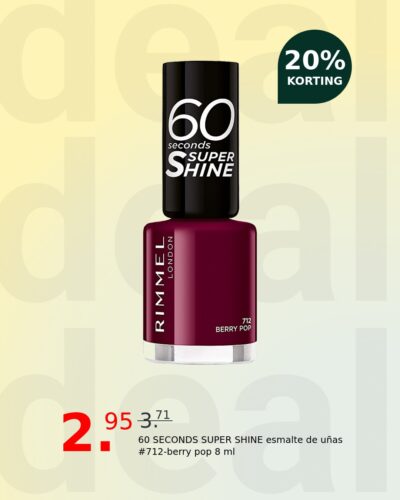 60 SECONDS SUPER SHINE esmalte de uñas #712-berry pop 8 ml
