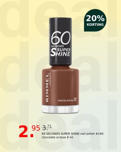 60 SECONDS SUPER SHINE nail polish #140-chocolate eclipse 8 ml