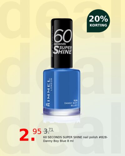 60 SECONDS SUPER SHINE nail polish #828-Danny Boy Blue 8 ml