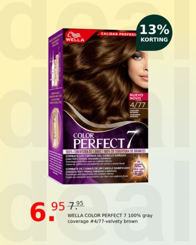 WELLA COLOR PERFECT 7 100% gray coverage #4/77-velvety brown