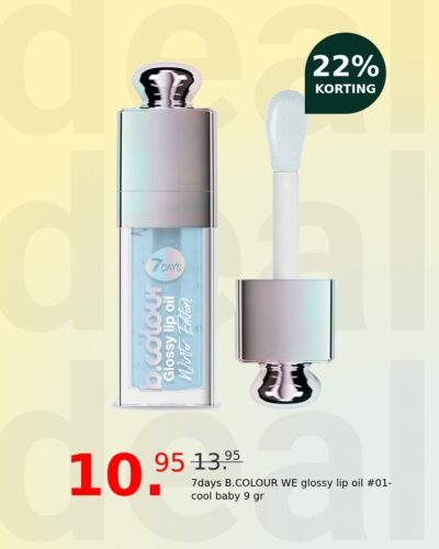 7days B.COLOUR WE glossy lip oil #01-cool baby 9 gr