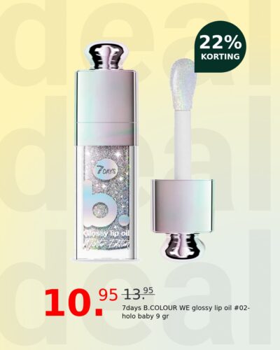 7days B.COLOUR WE glossy lip oil #02-holo baby 9 gr