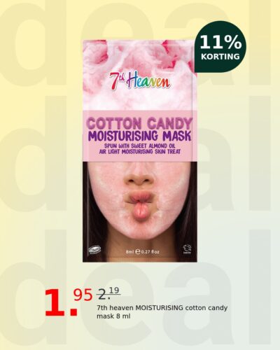 7th heaven MOISTURISING cotton candy mask 8 ml