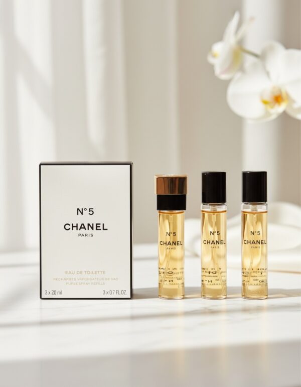 Nº 5 eau de toilette purse spray refills 3 x 20 ml
