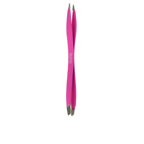 DUPLY Double-ended Fine/Oblique Tweezers #fuchsia 1 pcs