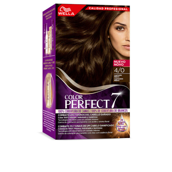 WELLA COLOR PERFECT 7 100% gray coverage #4/0-medium brown