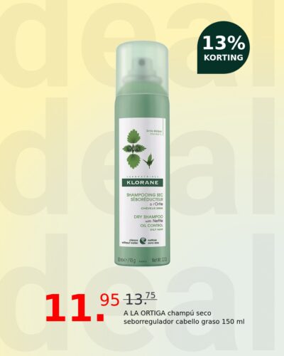 A LA ORTIGA champú seco seborregulador cabello graso 150 ml