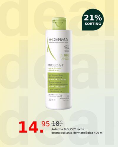A-derma BIOLOGY leche desmaquillante dermatológica 400 ml