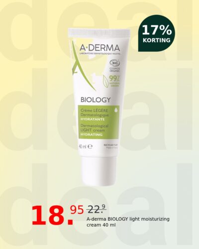 A-derma BIOLOGY light moisturizing cream 40 ml