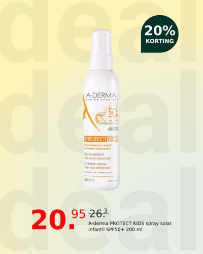 A-derma PROTECT KIDS spray solar infantil SPF50+ 200 ml