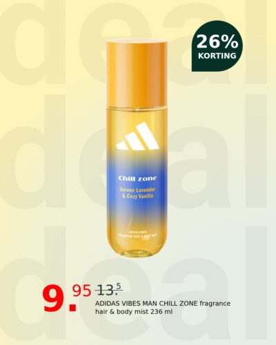 ADIDAS VIBES MAN CHILL ZONE fragrance hair & body mist 236 ml