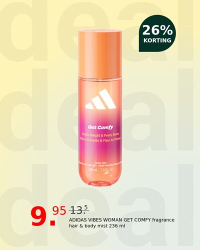 ADIDAS VIBES WOMAN GET COMFY fragrance hair & body mist 236 ml