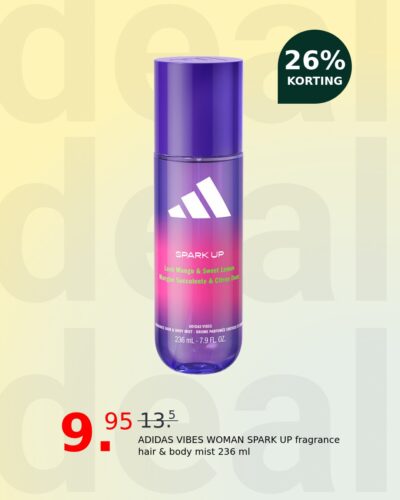 ADIDAS VIBES WOMAN SPARK UP fragrance hair & body mist 236 ml