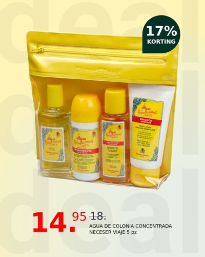 AGUA DE COLONIA CONCENTRADA NECESER VIAJE 5 pz