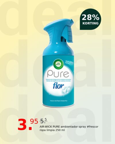 AIR-WICK PURE ambientador spray #frescor ropa limpia 250 ml