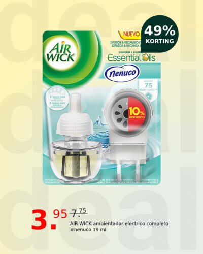 AIR-WICK ambientador electrico completo #nenuco 19 ml